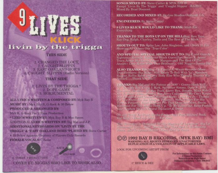 9 Lives Click - Livin By The Trigga (Inlay)