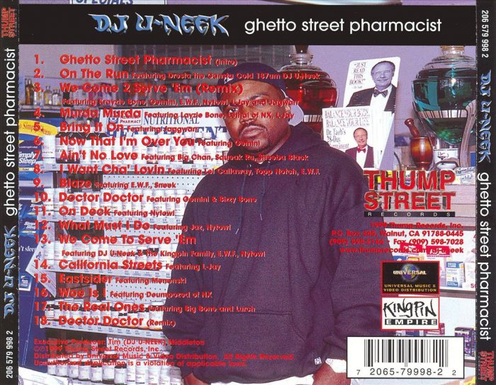 D.J. U-Neek - Ghetto Street Pharmacist (Back)