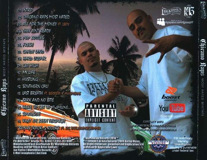 Lil Yogi & Kriminalie - Chicano Raps Most Hated Mixtape (Back)