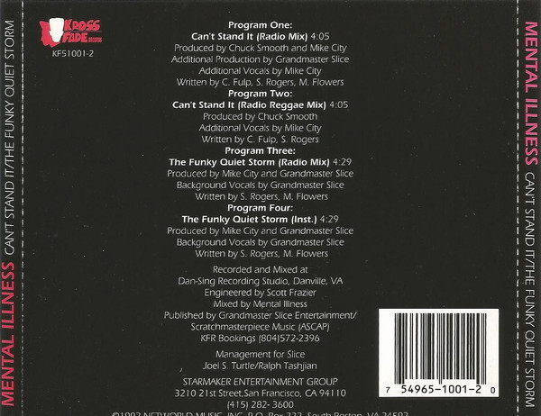 Mental Illness - Can't Stand It The Funky Quiet Storm (Back)