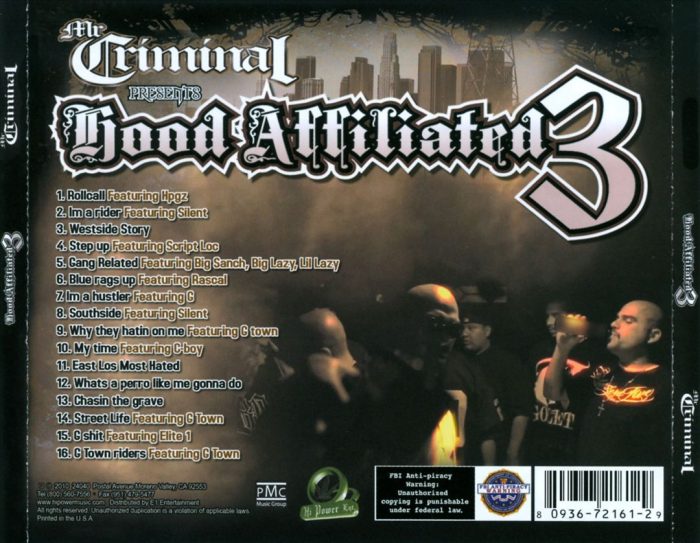 Mr. Criminal - Mr. Criminal Presents Hood Affiliated 3 (Back)