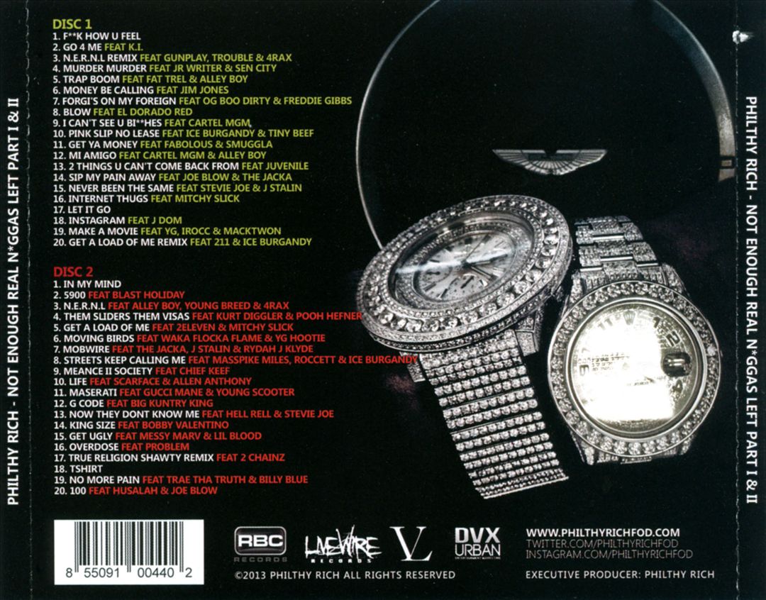 Philthy Rich - Not Enough Real Niggas Left 2 (Back)