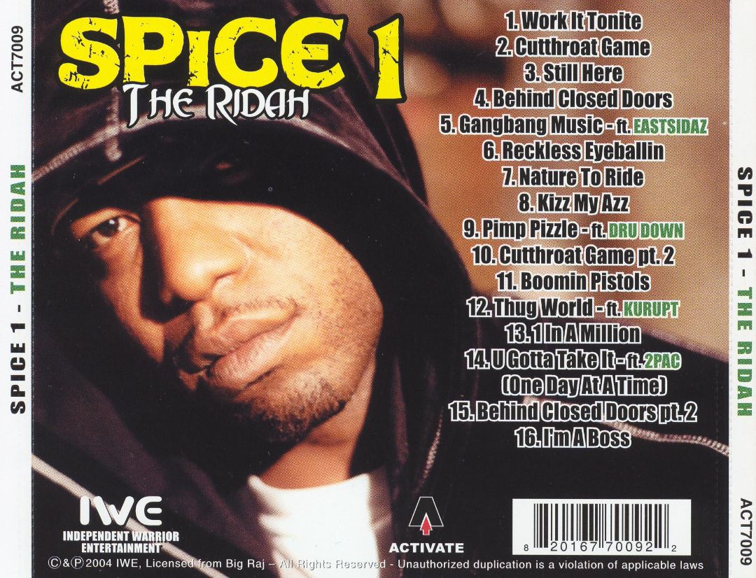Spice 1 The Ridah Back