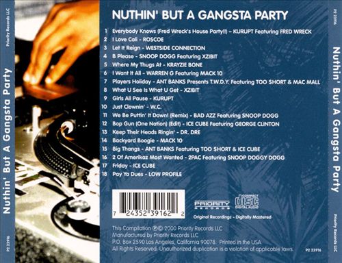 Various - Nuthin' But A Gangsta Party (Back)