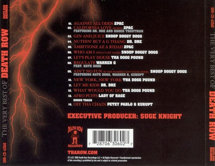 Various - The Very Best Of Death Row (Back)